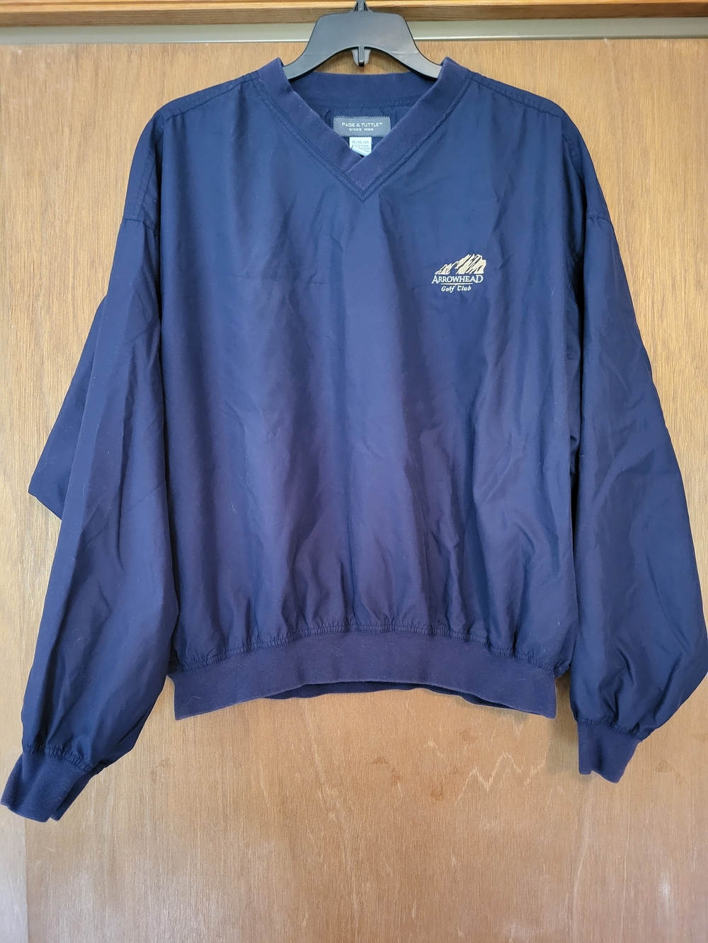 Arrowhead Golf Club Navy V-Neck Pullover Windbreaker, Xl